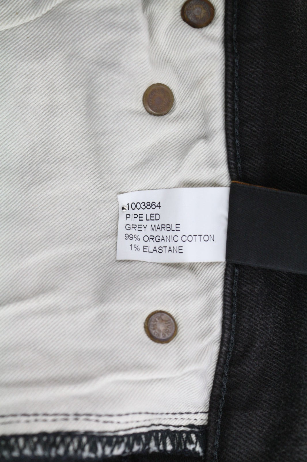 NUDIE JEANS Pipe Led Men's Jeans W30/L32 Grey Marble Organic Skinny Washed Zip