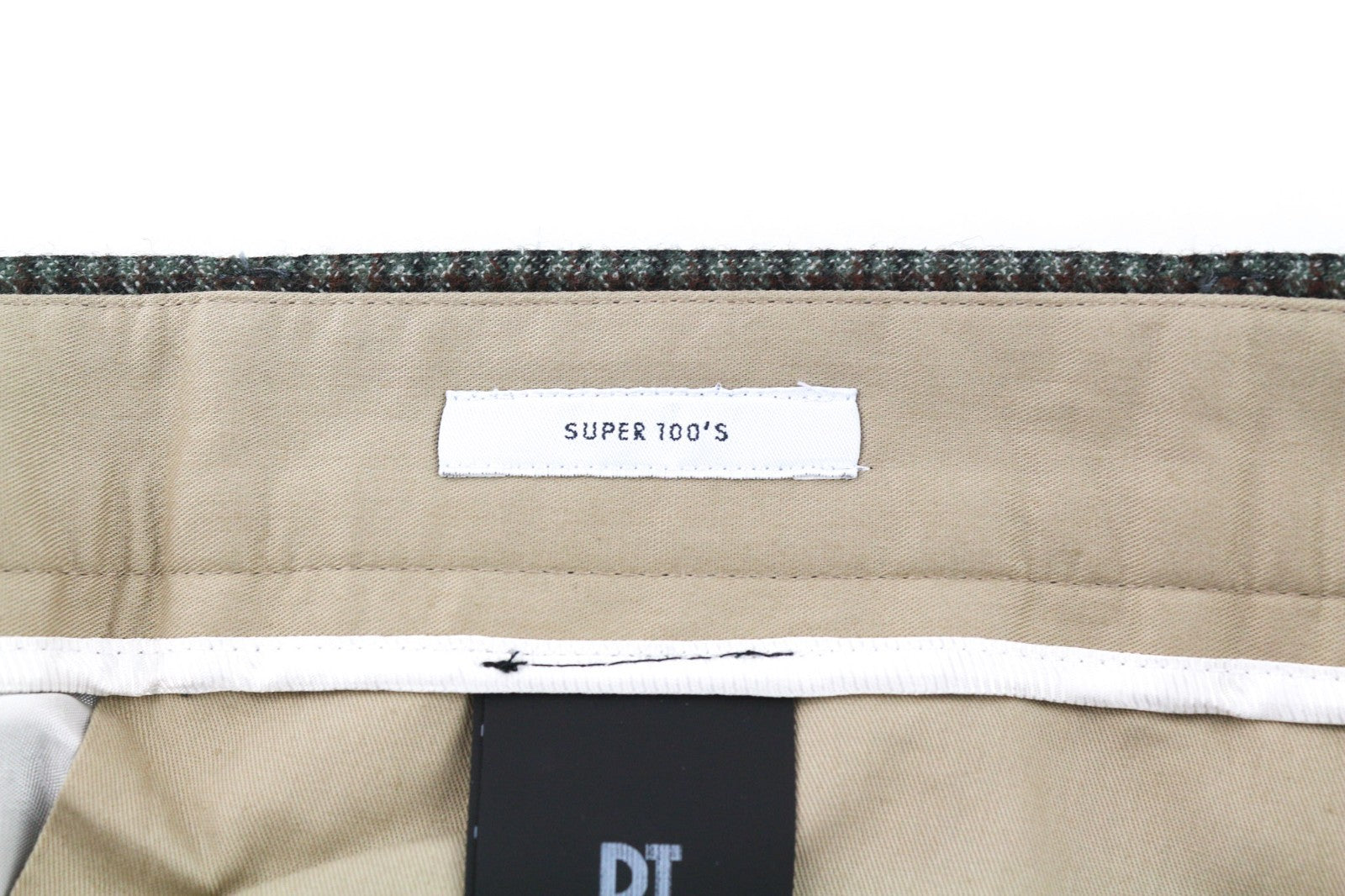 PT TORINO Men's Trousers 50 W36 Grey Soft Fit Pure Wool Patterned Pleated Style