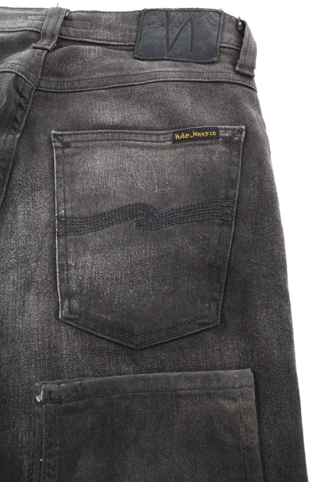 NUDIE JEANS Pipe Led Men's Jeans W30/L32 Grey Marble Organic Skinny Washed