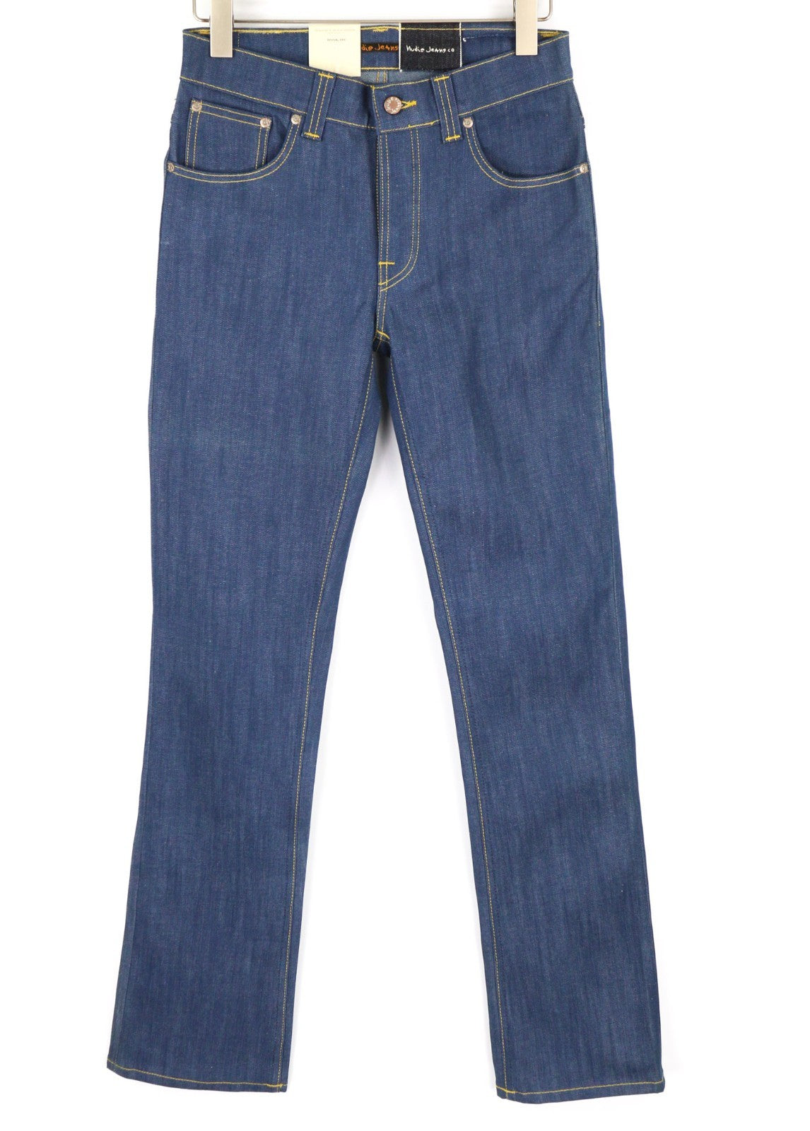 NUDIE JEANS Bootcut Barr Men's Jeans W30/L34 Blue Revival Dry Denim Button Fly