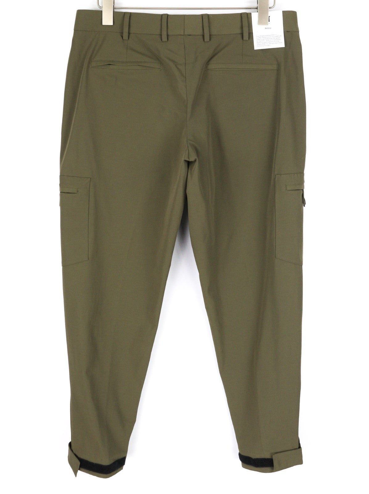 PT TORINO Gamma Men's Trousers 50 W35 Khaki Slim Cargo Stretchy Zip Pockets