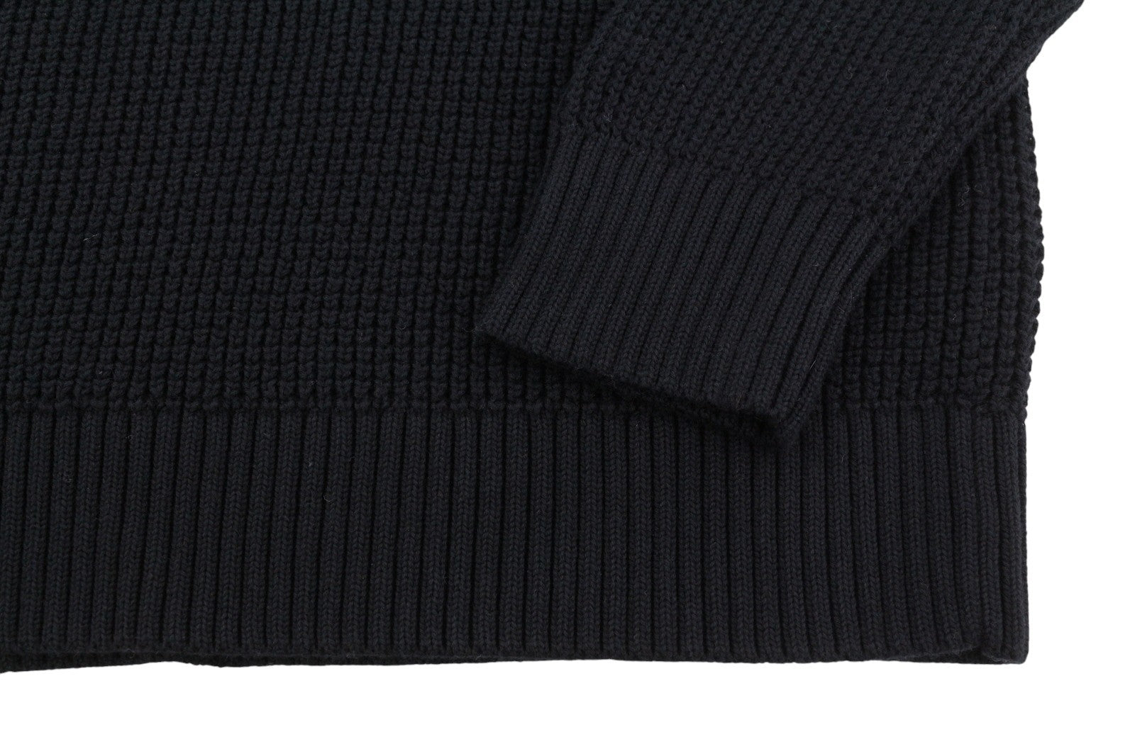 CALVIN KLEIN Men Jumper M Black Cotton Knit Hooded Stretch Logo Pullover