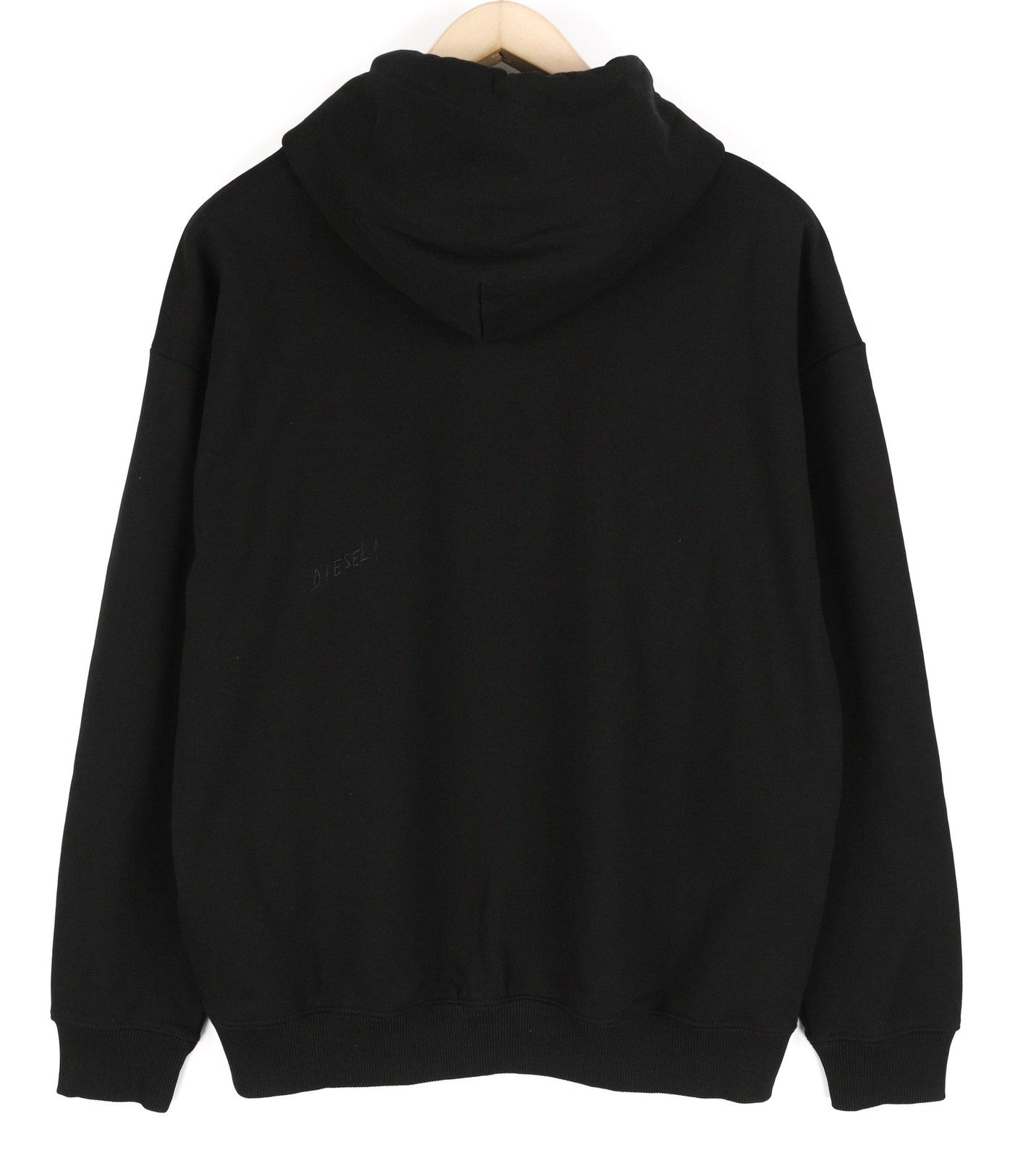 DIESEL S-Ummer-B2 Men's Hoodie S Black Logo Pullover Long Sleeve RRP150 Unisex