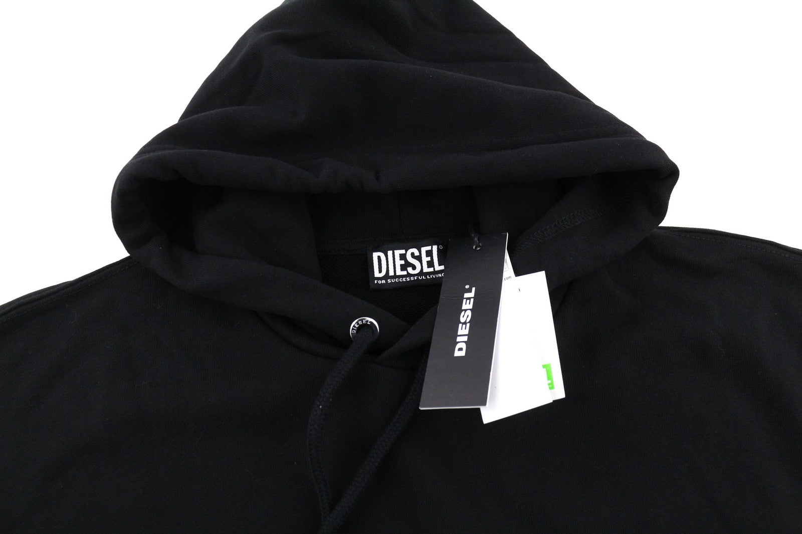 DIESEL S-Ummer-B2 Men's Hoodie S Black Logo Pullover Long Sleeve RRP150 Unisex