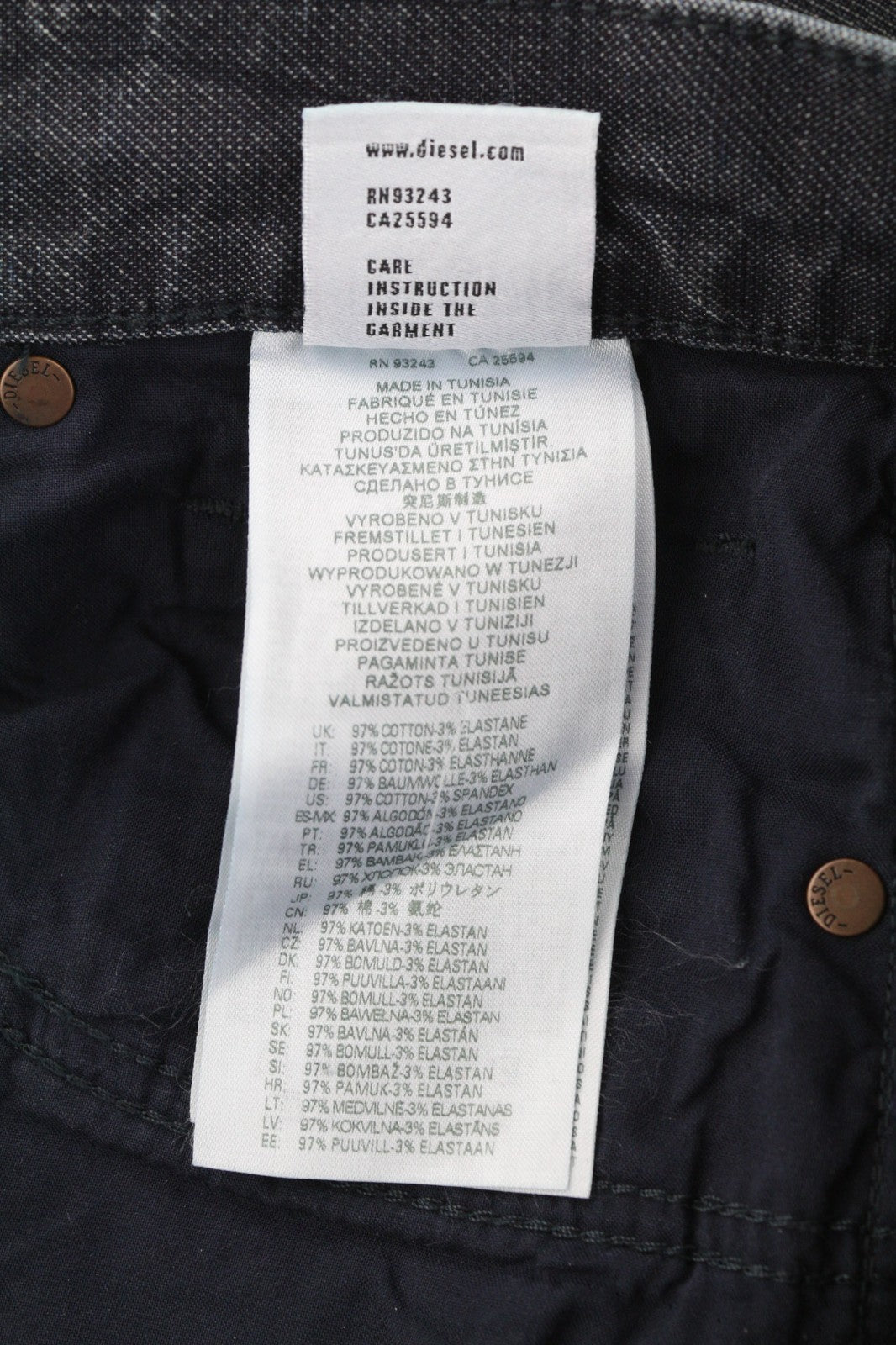 DIESEL D-Vider CB-NE 0090H Men's Jeans W26 Blue Jogg Sweat Carrot Stretch Fit