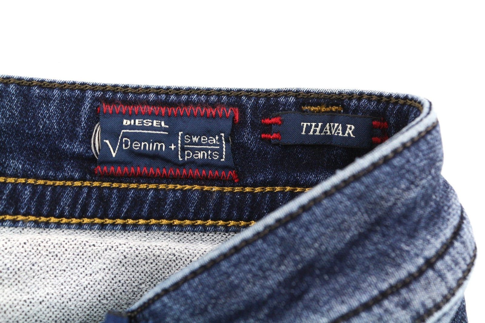 DIESEL Thavar-NE 0662L Men's Jeans W28 Blue Jogg Sweat Slim Stretch Distressed