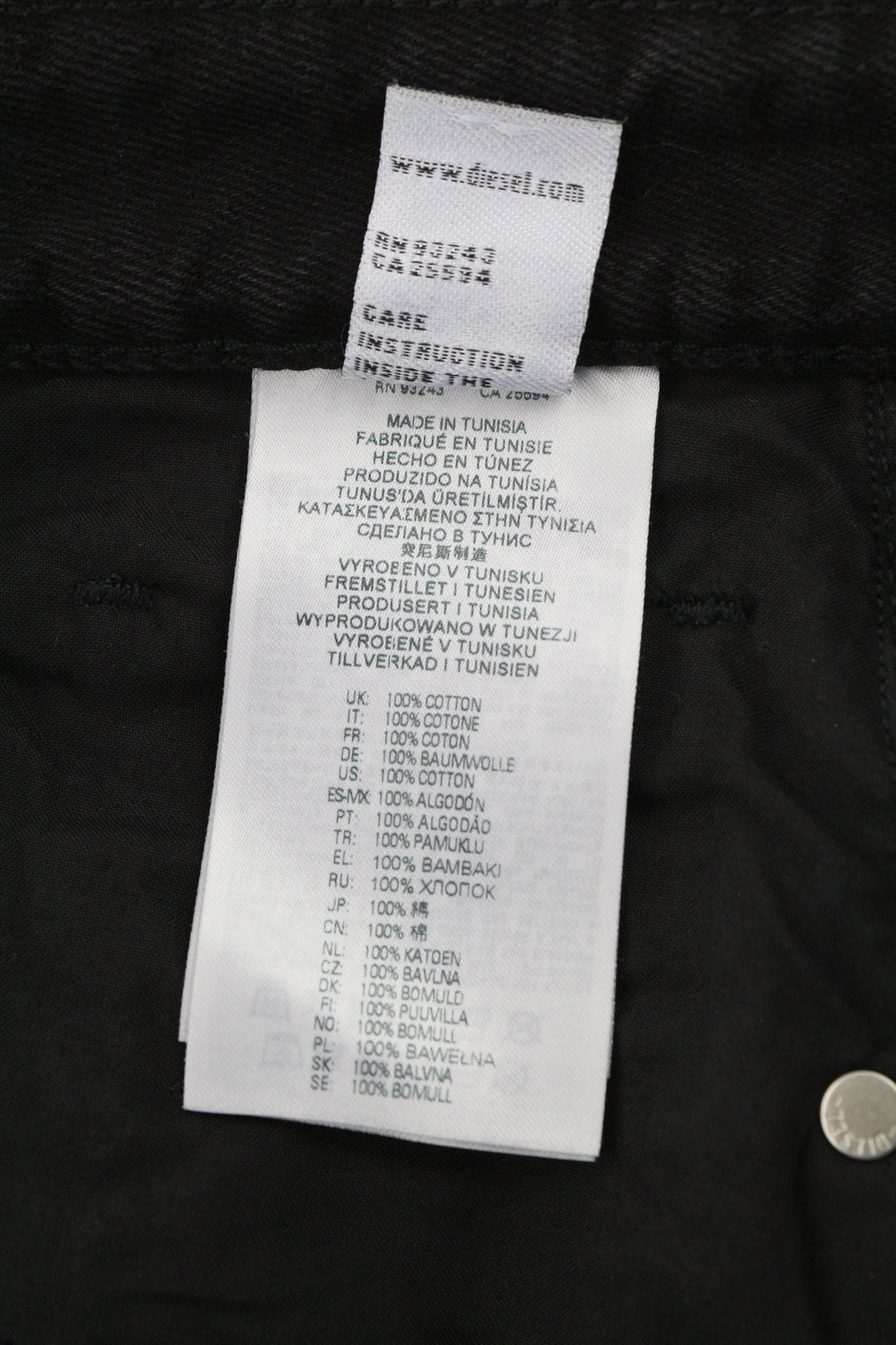 DIESEL D-Reggy 009RL Women's Jeans W27/L30 Black Straight Pure Cotton Everyday