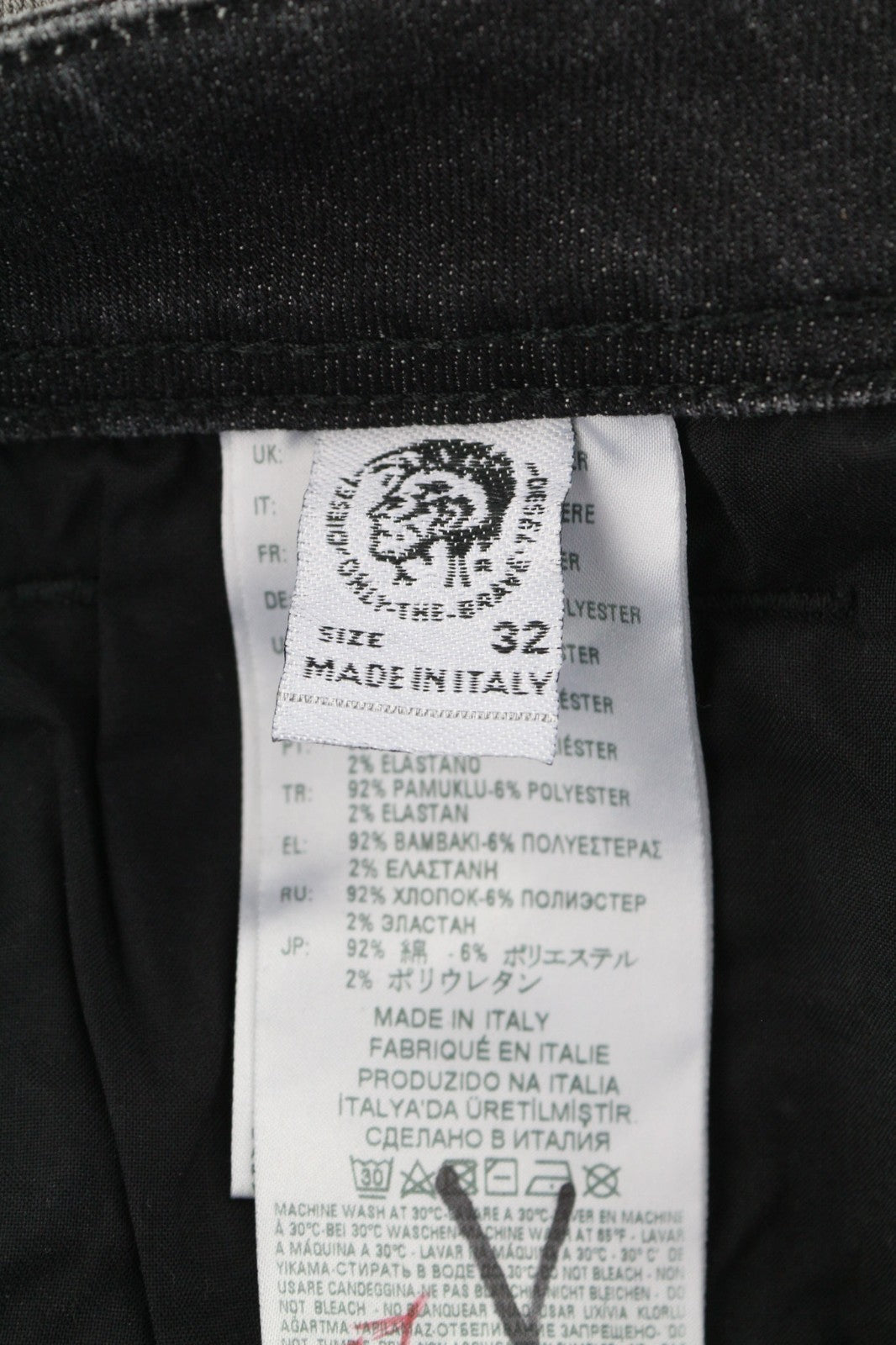 DIESEL Sleenker-X-SP 082AX Men's Jeans W32/L32 Grey Slim Skinny Stretch Washed