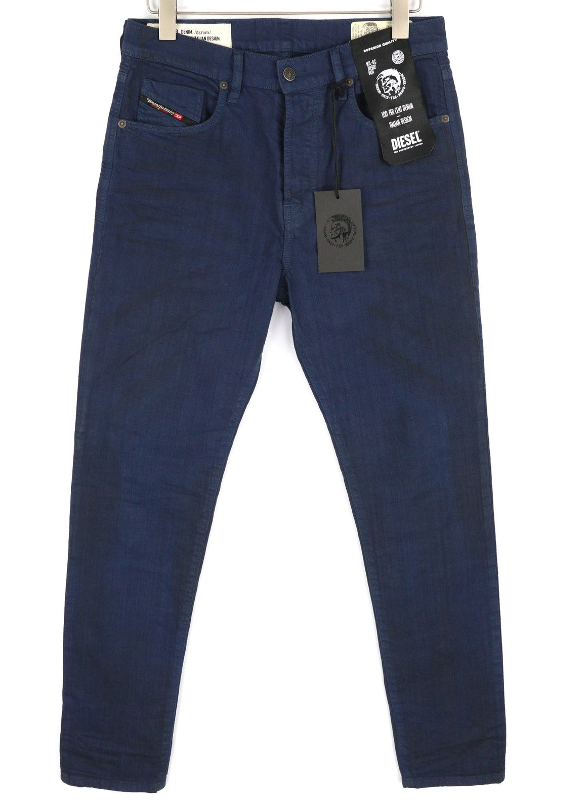 DIESEL D-Mharky-SP4 0078D Men's Jeans W32/L32 Slim Skinny Blue Stretch Denim