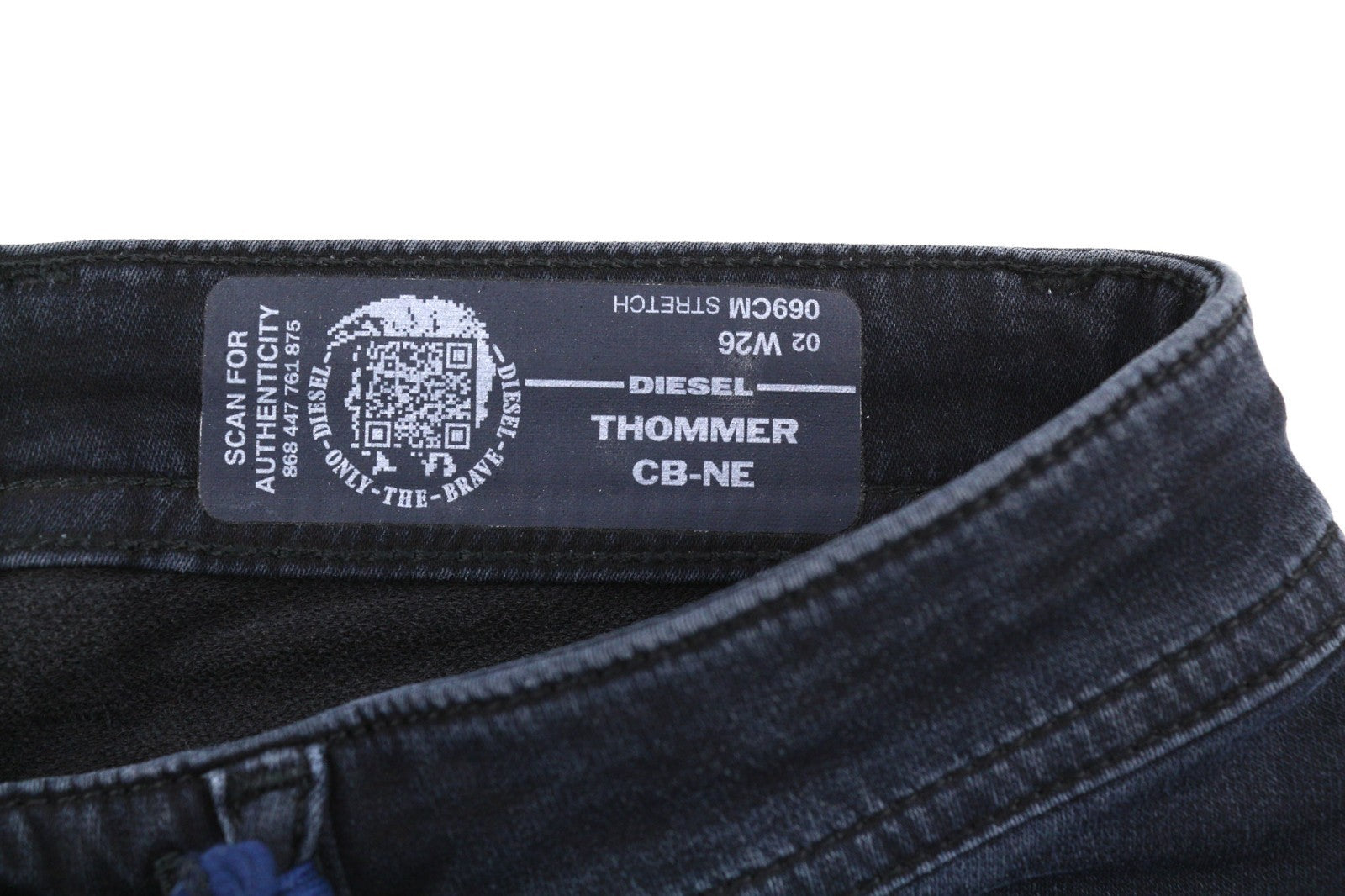 DIESEL Thommer CB-NE 069CM Men's Jeans W26 Dark Blue Jogg Sweat Slim Stretch