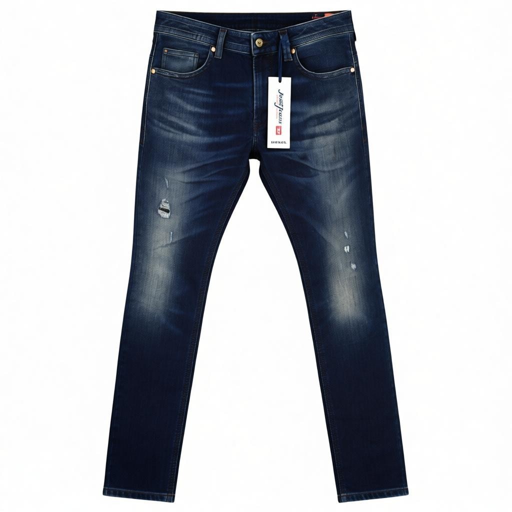 DIESEL Thavar-NE 0607U Men's Jeans W28 Dark Blue Jogg Sweat Slim Ripped Style