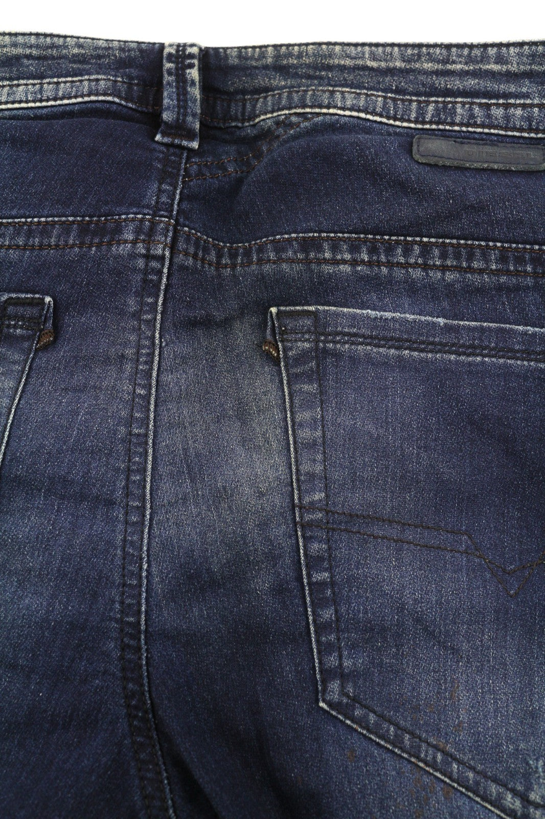 DIESEL Thavar-NE 0607U Men's Jeans W28 Dark Blue Jogg Sweat Slim Ripped Style