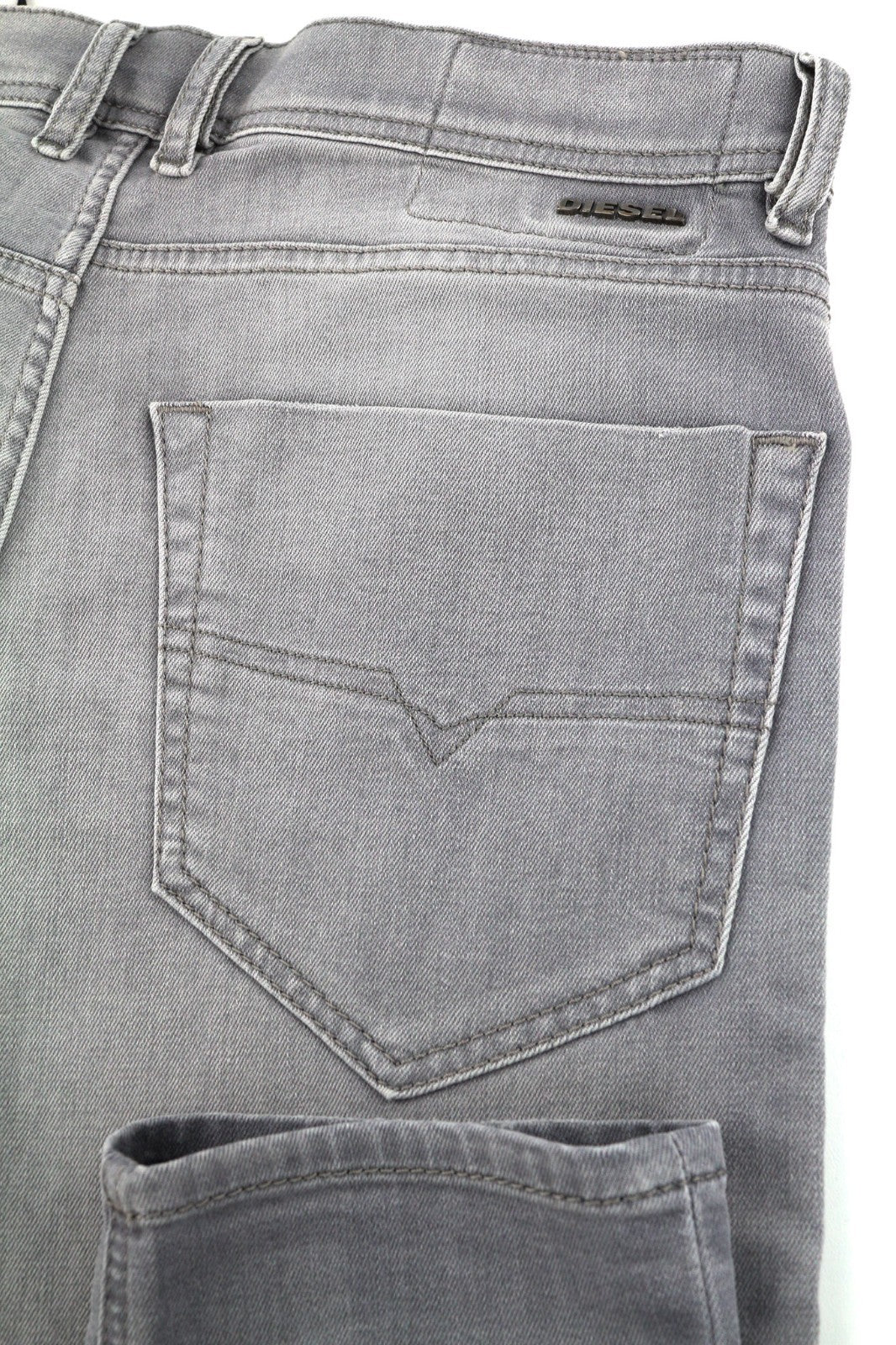 DIESEL Tepphar 0687W Men's Jeans W30/L32 Grey Slim Carrot Stretch Ripped Look