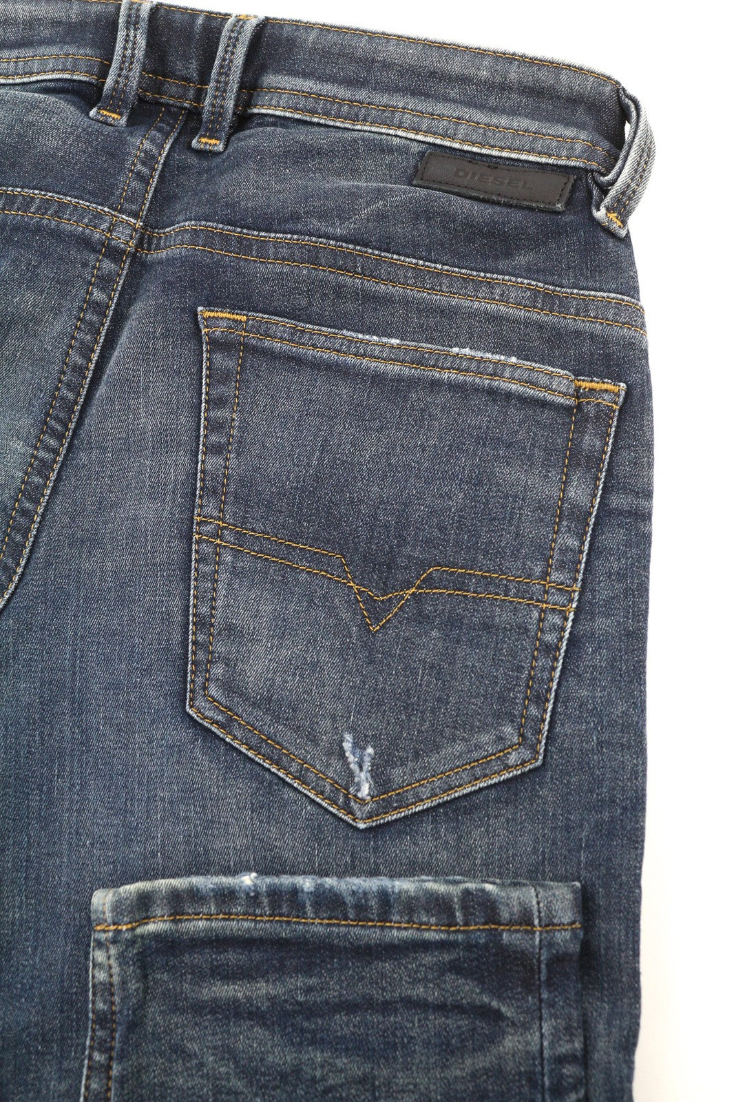 DIESEL Thommer-T 087AI Men's Jeans W26 Blue Jogg Sweat Slim Distressed Style