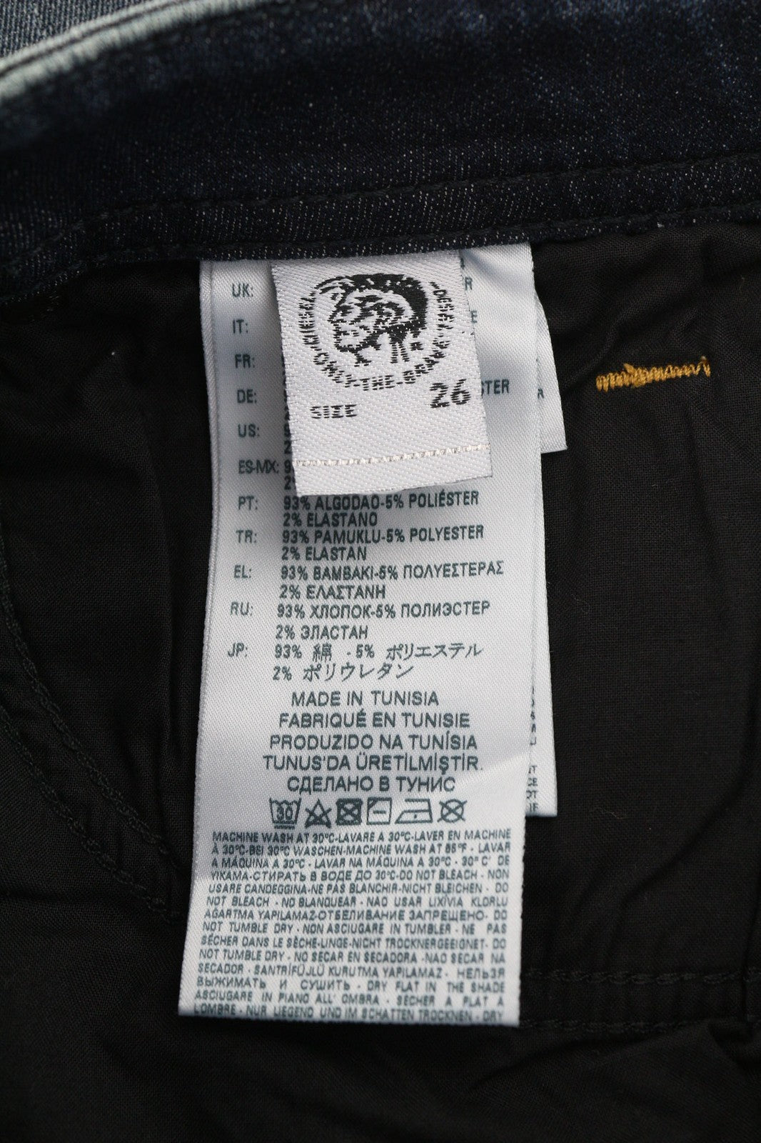 DIESEL Thommer-T 087AI Men's Jeans W26 Blue Jogg Sweat Slim Distressed Style