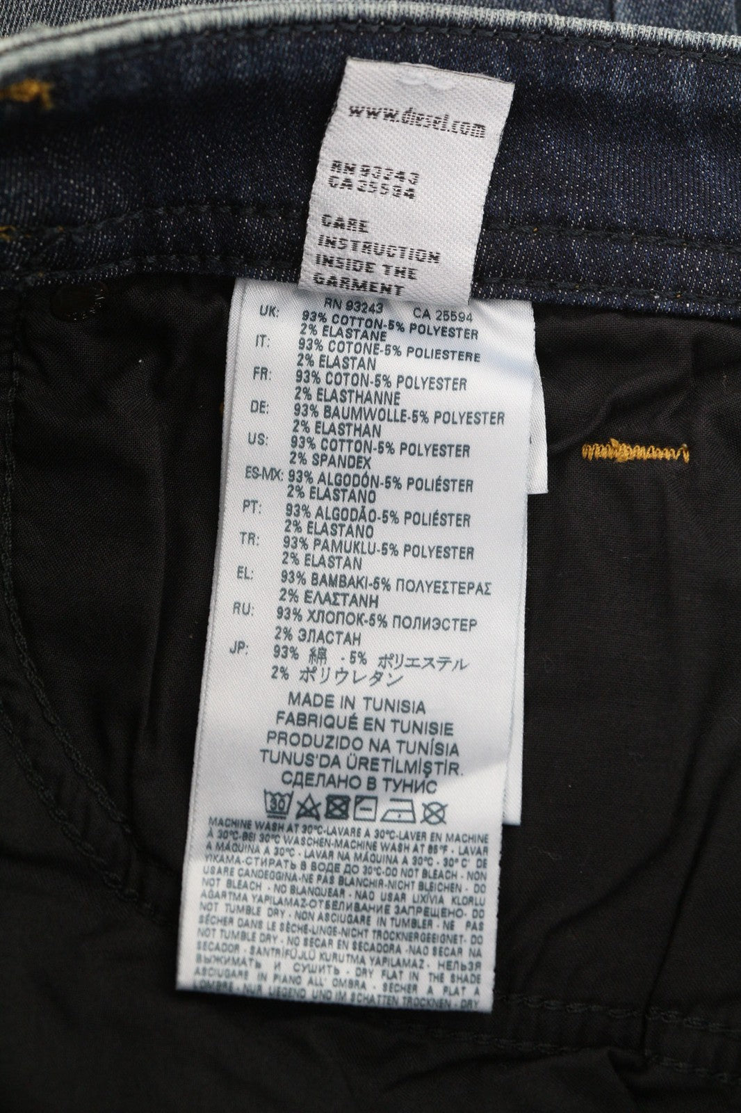 DIESEL Thommer-T 087AI Men's Jeans W26 Blue Jogg Sweat Slim Distressed Style