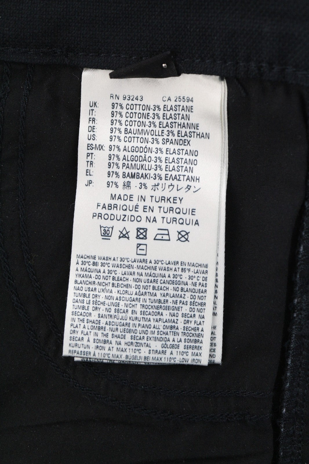 DIESEL P-Amal 00SJLC 0GAJK Women's Trousers W27 Black Skinny Stretch Zip RRP170