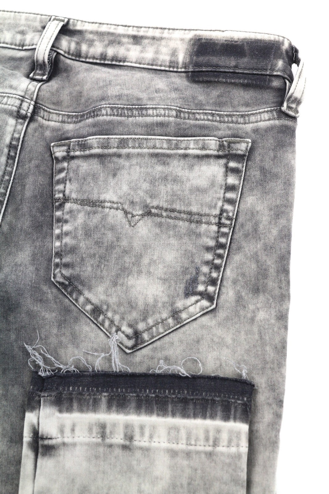 DIESEL Skinzee Low-C 0679S Women's Jeans W28/L32 Grey Slim Skinny Washed Fit