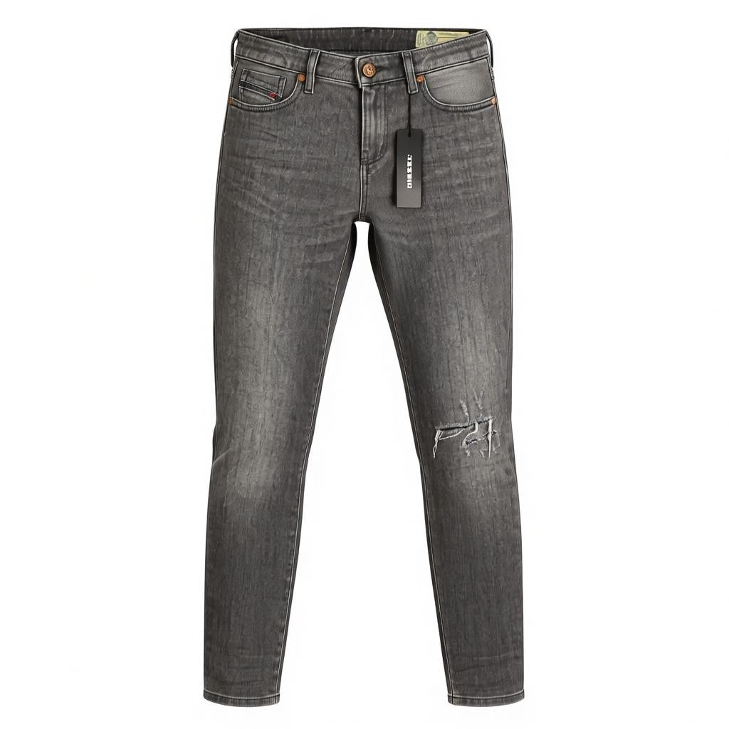 DIESEL Gracey 084GT Women's Jeans W27/L32 Grey Super Slim Skinny Ripped Wash