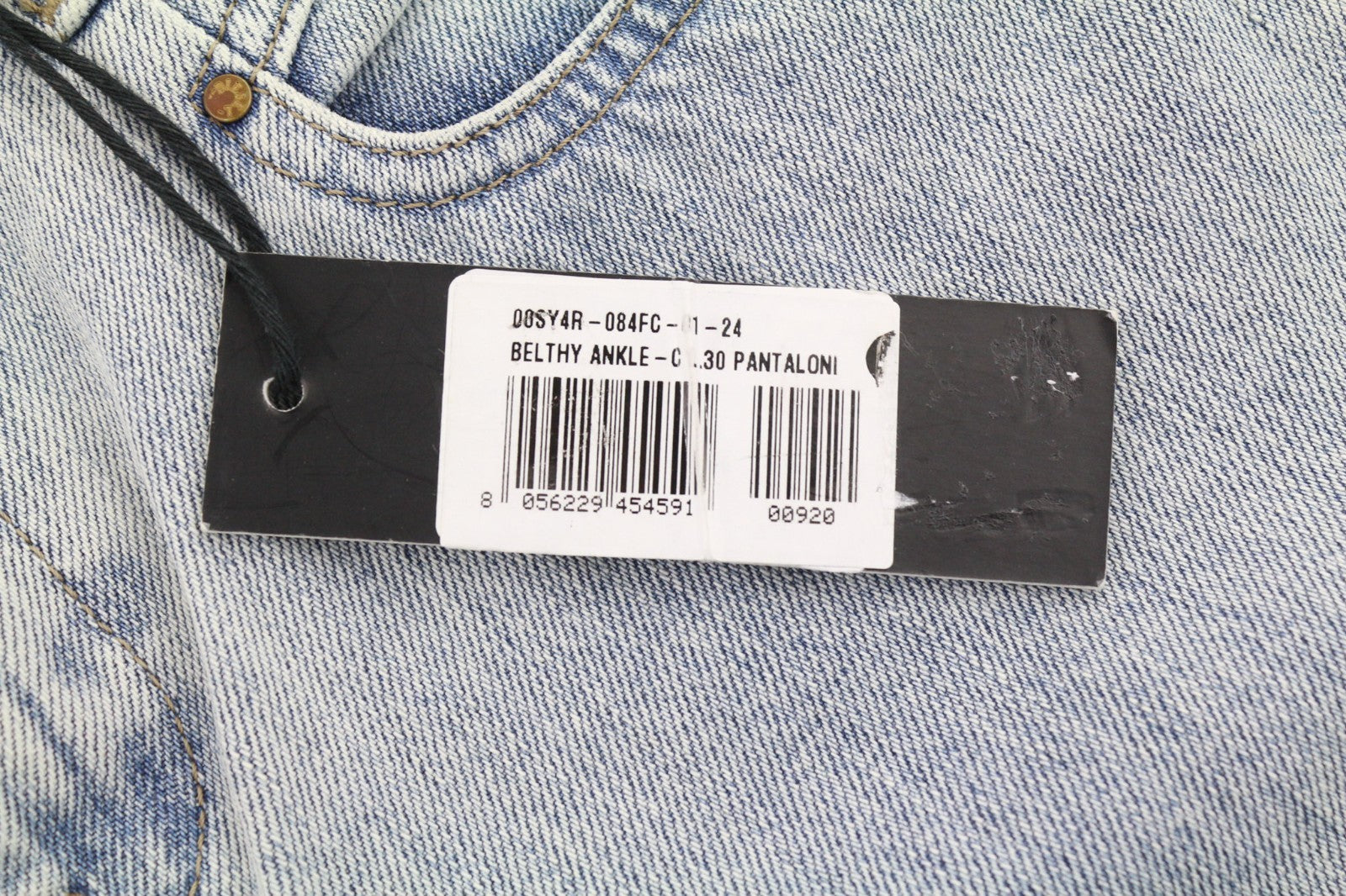 DIESEL Belthy Ankle-C 084FC Women's Jeans W24/L30 Blue Slim Straight Cotton