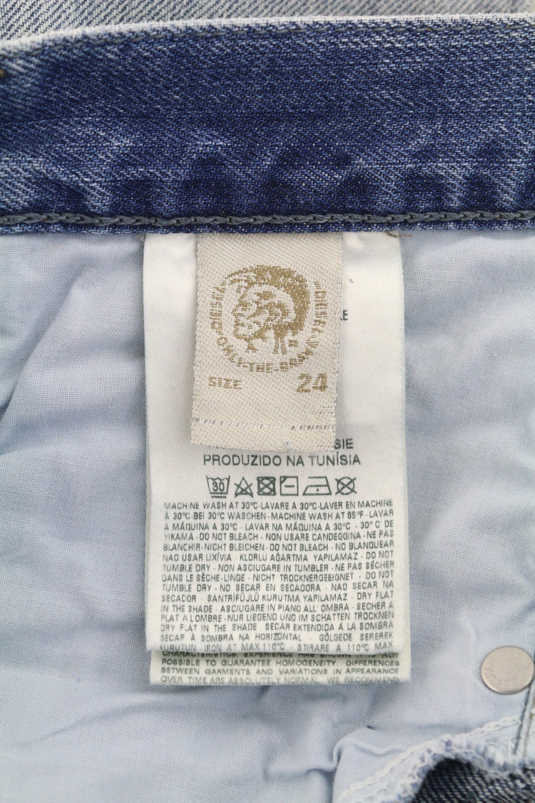 DIESEL Belthy Ankle-C 084FC Women's Jeans W24/L30 Blue Slim Straight Cotton