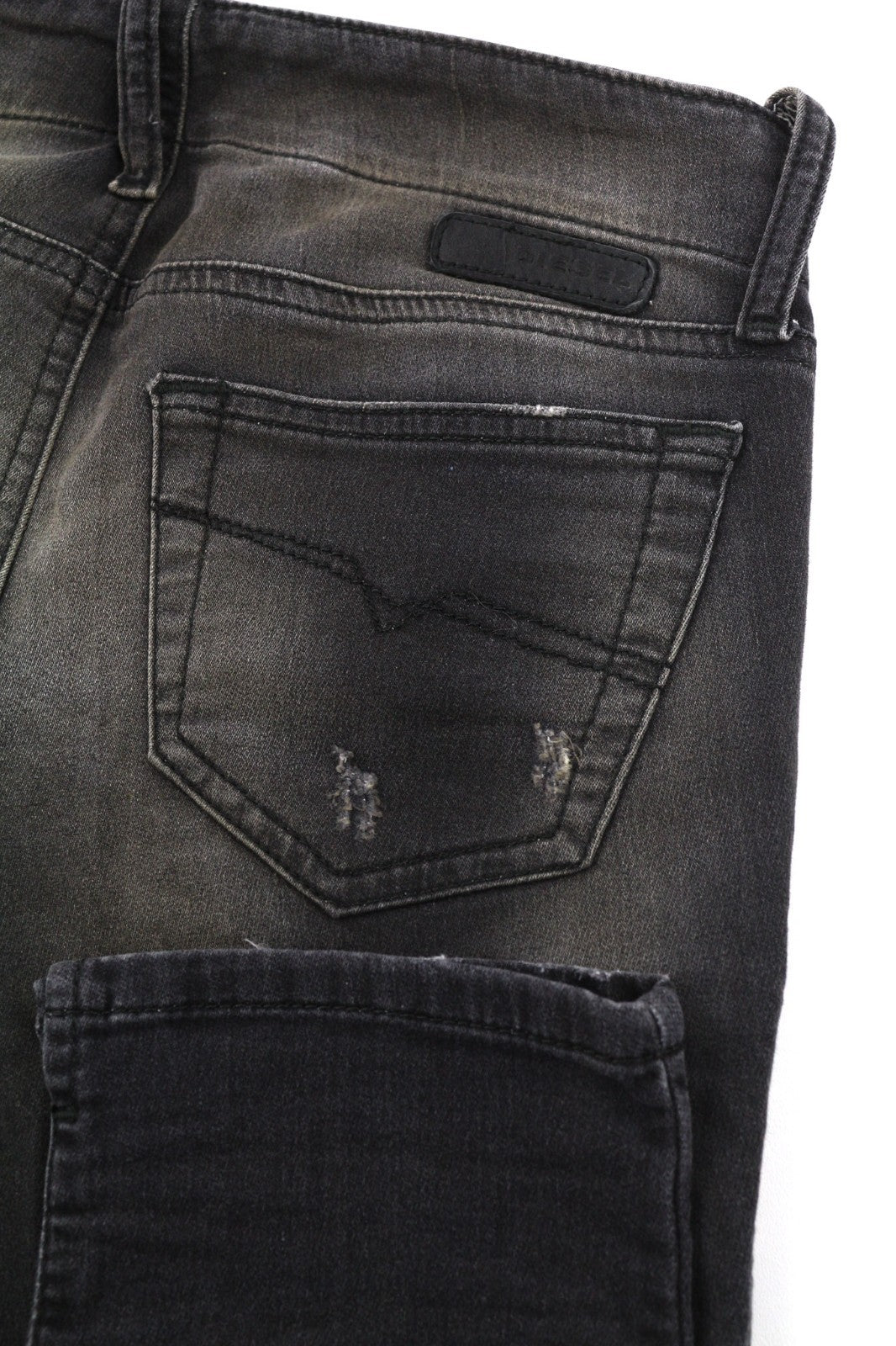 DIESEL Grupee-NE 0835B Women's Jeans W25 Black Jogg Sweat Slim Skinny Fit