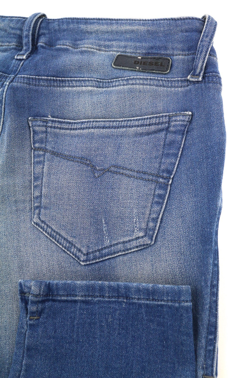 DIESEL Grupee-NE 0837T Women's Jeans W27 Blue Jogg Sweat Super Slim Skinny