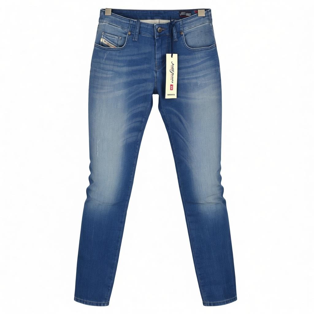 DIESEL Grupee-NE 0837T Women's Jeans W25 Blue Jogg Sweat Super Slim Skinny