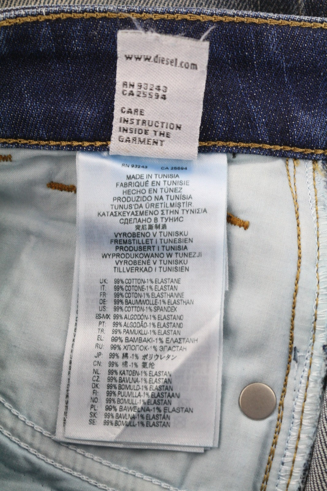 DIESEL D-Joy Z9A05 Women's Jeans W26/L32 Blue Slim Stretch Washed Five Pocket