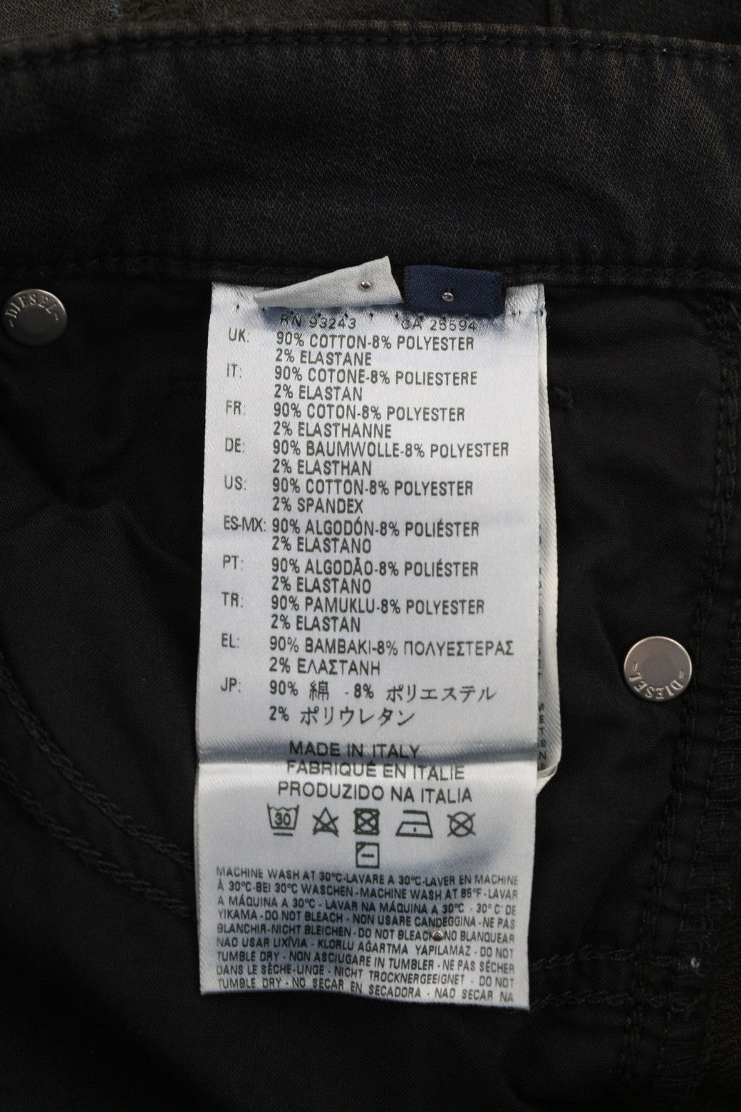 DIESEL Doris-NE 0669Q Women's Jeans W25 Blue Jogg Sweat Slim Skinny Stretch