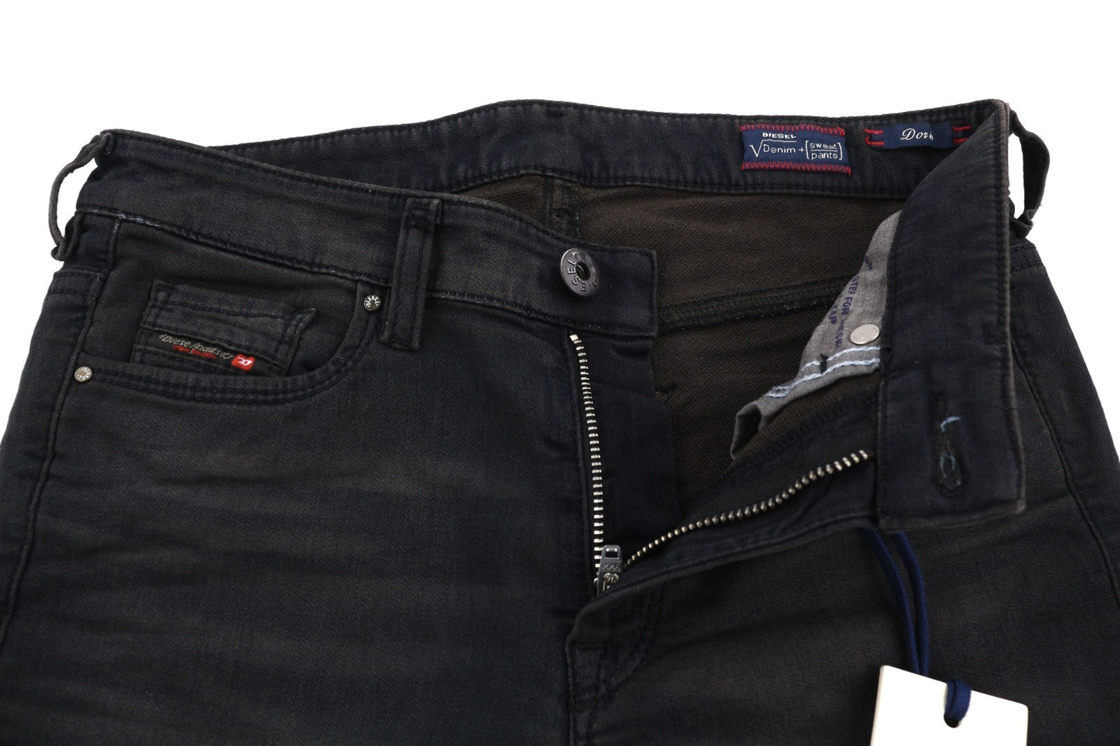 DIESEL Doris-NE 0669Q Women's Jeans W25 Blue Jogg Sweat Slim Skinny Stretch