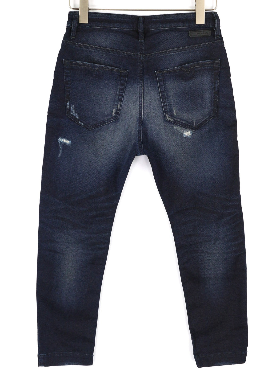 DIESEL Eazee-NE 0662K Women's Jeans W25 Blue Jogg Sweat Boyfriend Crop Fit