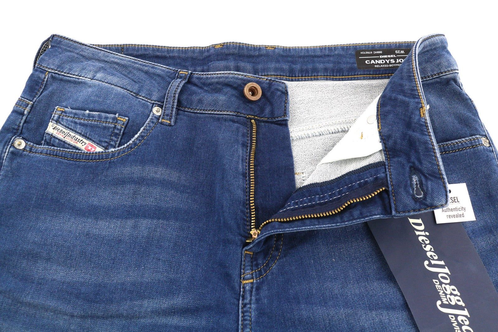 DIESEL Candys Jogg 069HC Women's Jeans W29 Blue Relaxed Sweat Boyfriend Fit