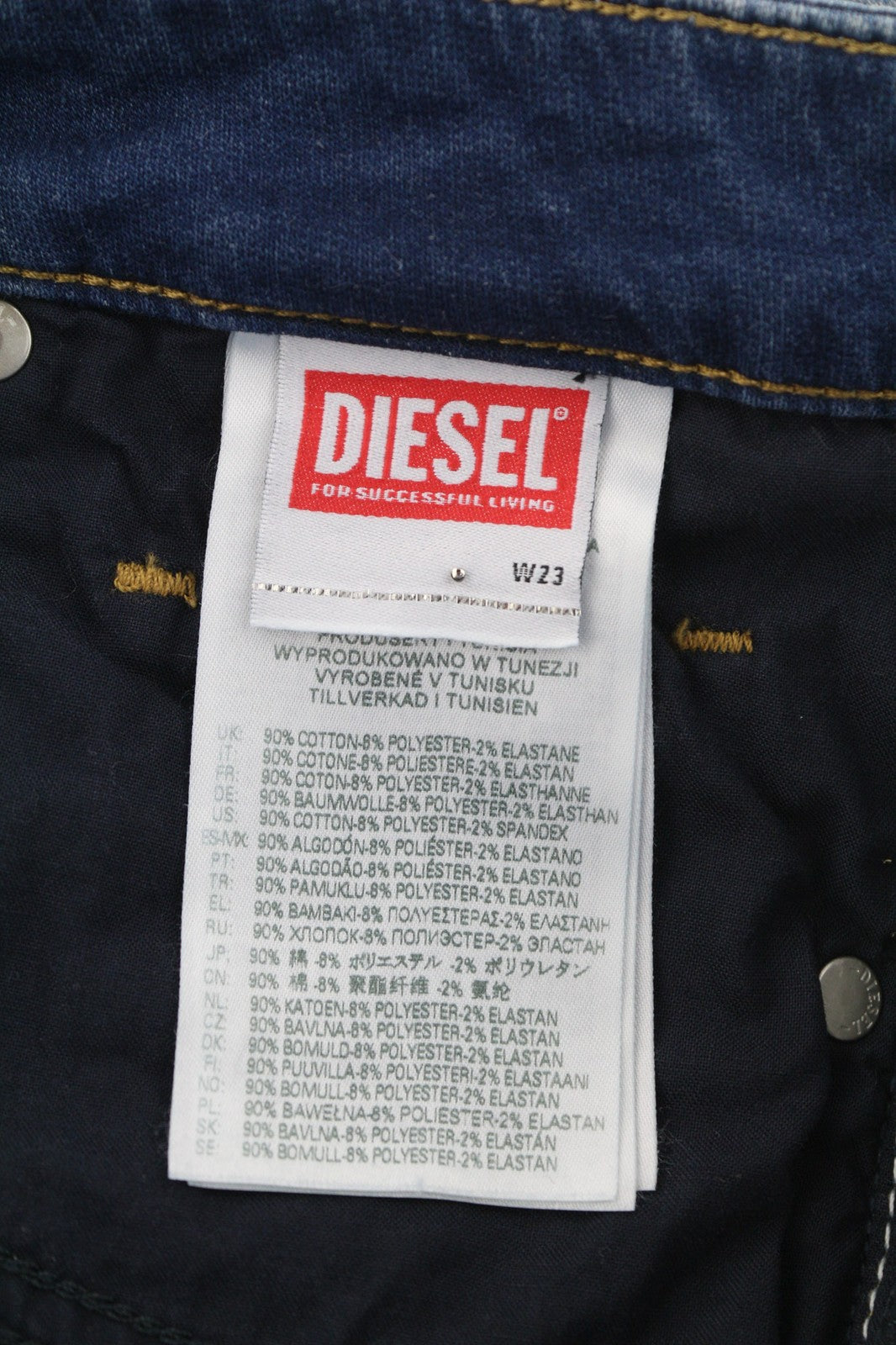 DIESEL Candys Jogg 069HC Women's Jeans W23 Blue Sweat Jogg Relaxed Boyfriend