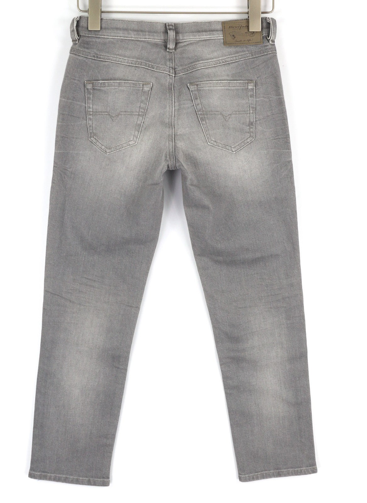 DIESEL Belthy-Ankle 0853H Women's Jeans W24/L32 Grey Slim Straight Washed