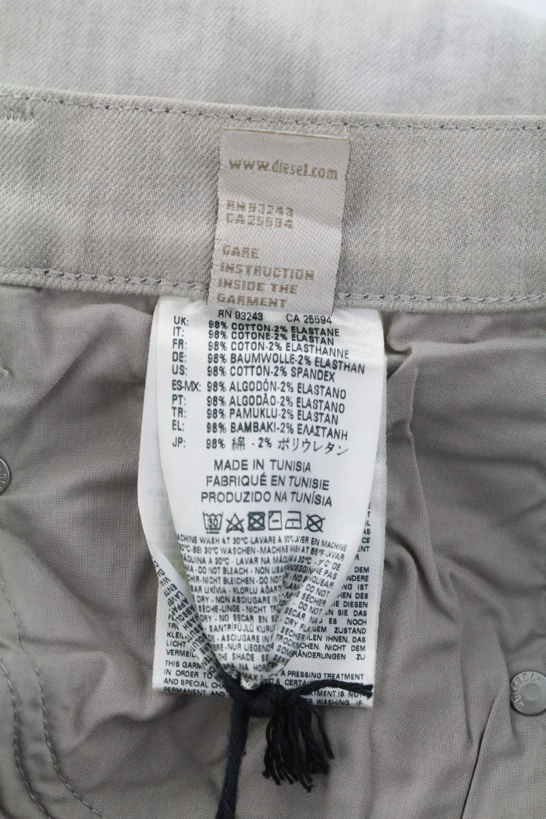 DIESEL D.N.A. Belthy 0676M Women's Jeans W27/L32 Grey Slim Straight RRP180