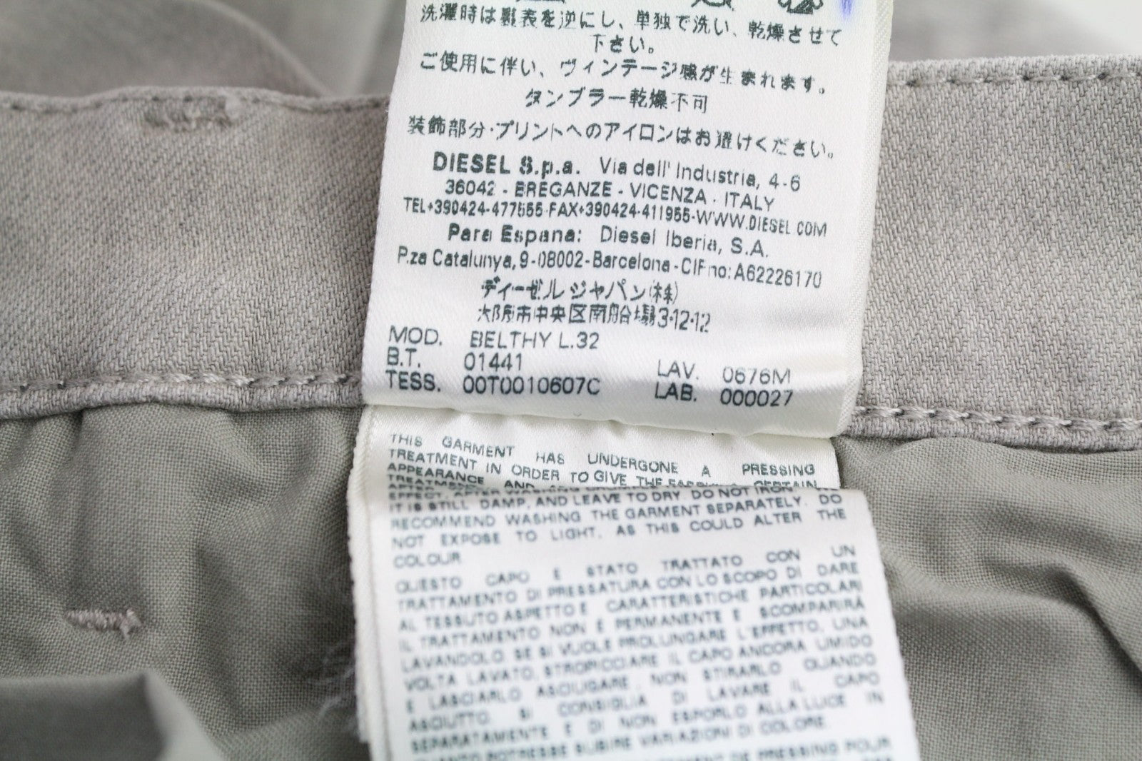 DIESEL D.N.A. Belthy 0676M Women's Jeans W28/L32 Grey Slim Straight RRP180