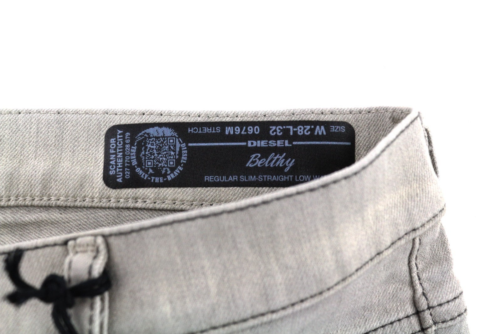 DIESEL D.N.A. Belthy 0676M Women's Jeans W28/L32 Grey Slim Straight RRP180