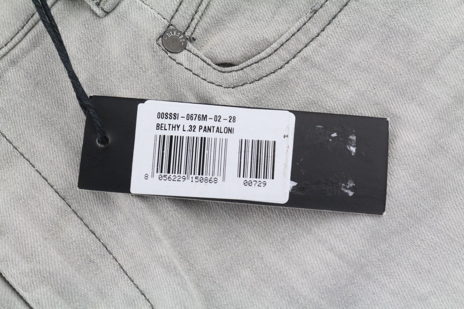 DIESEL D.N.A. Belthy 0676M Women's Jeans W28/L32 Grey Slim Straight RRP180