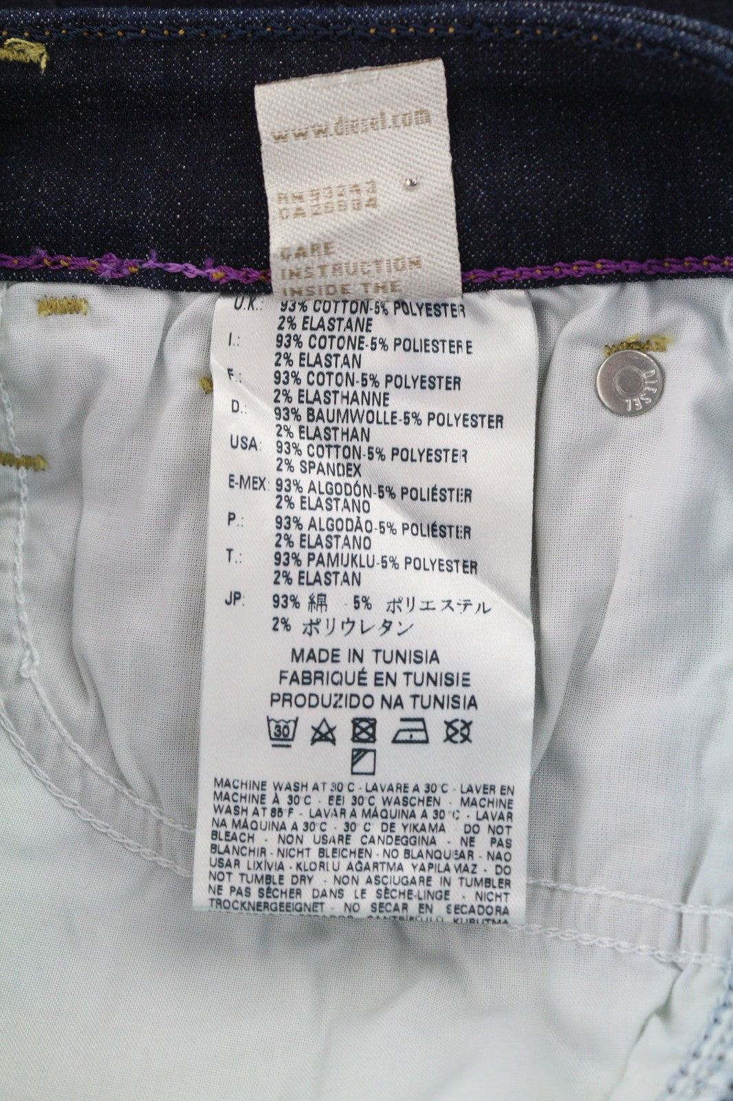 DIESEL Skinzee 0813C Women's Jeans W26/L34 Dark Blue Super Slim Skinny Fit