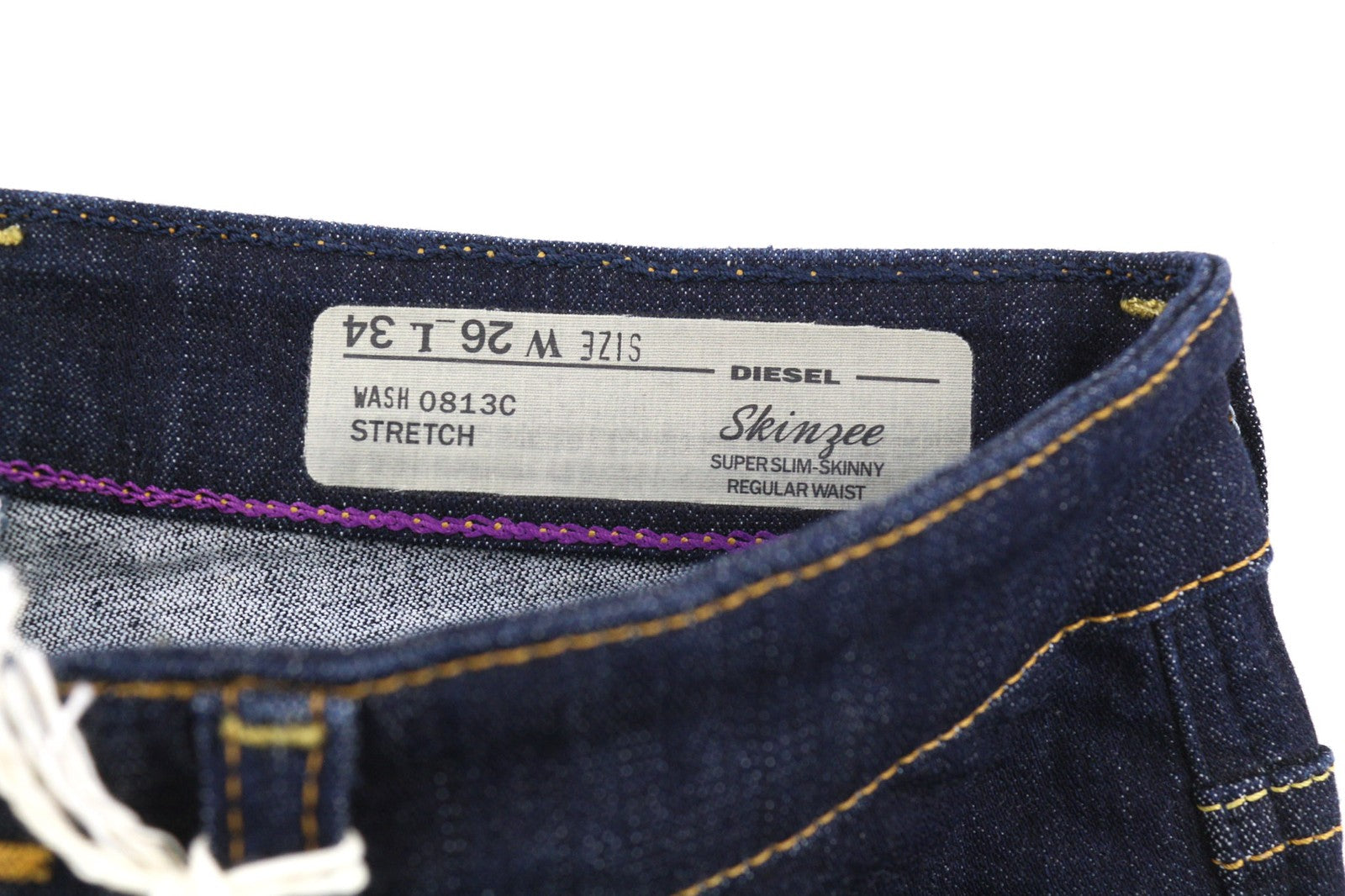 DIESEL Skinzee 0813C Women's Jeans W26/L34 Dark Blue Super Slim Skinny Fit