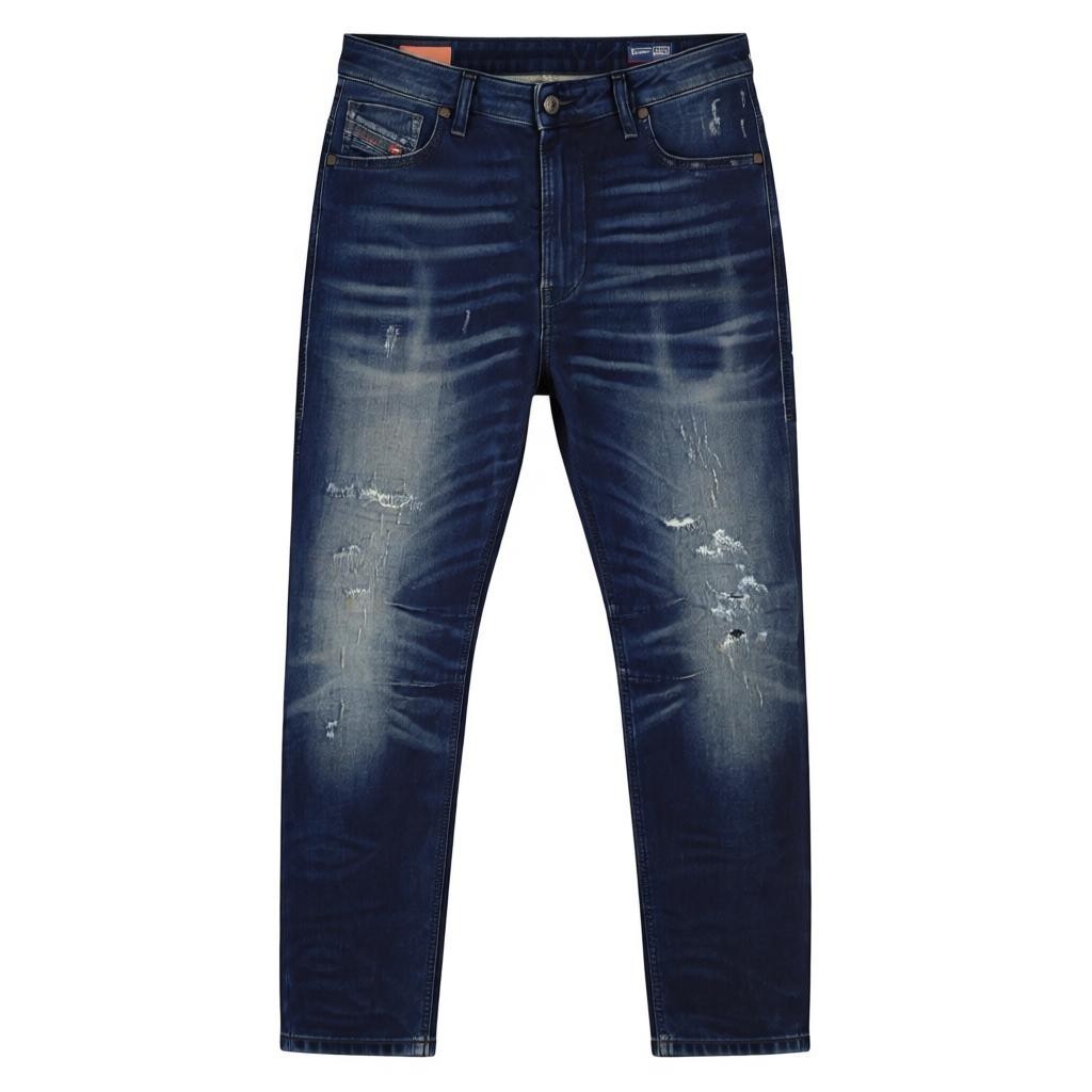 DIESEL Eazee-NE 0662K Women's Jeans W25 Blue Jogg Sweat Boyfriend Crop Style