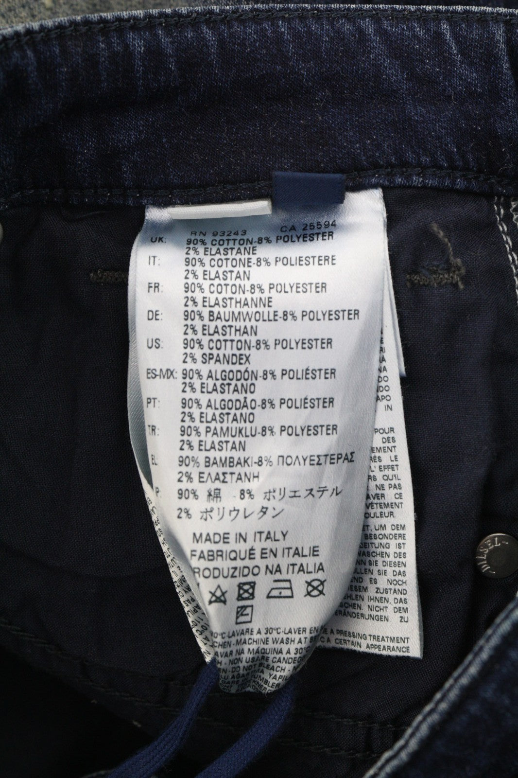 DIESEL Eazee-NE 0662K Women's Jeans W25 Blue Jogg Sweat Boyfriend Crop Style