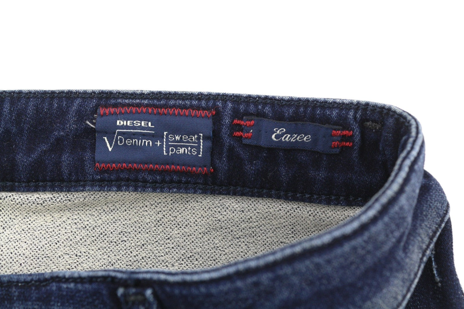 DIESEL Eazee-NE 0662K Women's Jeans W25 Blue Jogg Sweat Boyfriend Crop Style