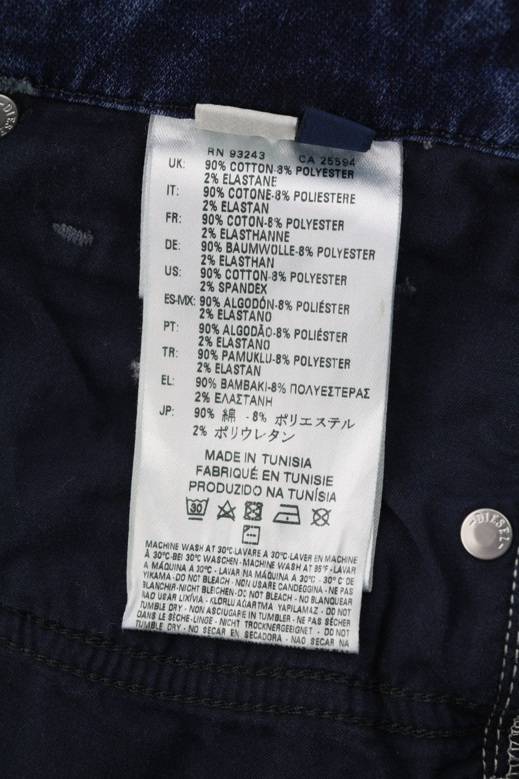 DIESEL Grupee-NE 0662L Women's Jeans W27 Blue Jogg Sweat Super Slim Skinny