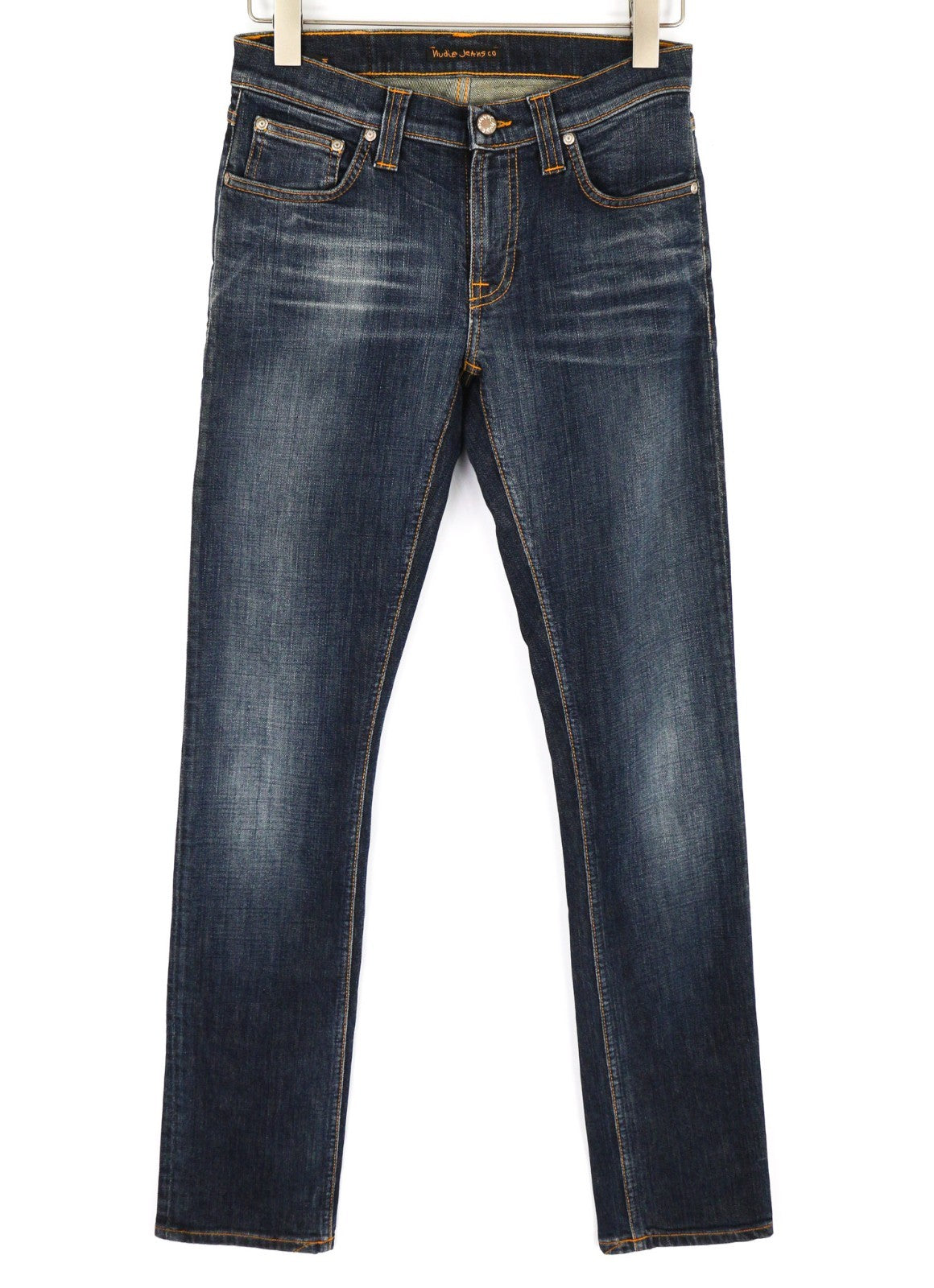 NUDIE JEANS Tube Kelly Men's W28/L34 Midnight Blue Wash Slim Fit Zip Fly Denim