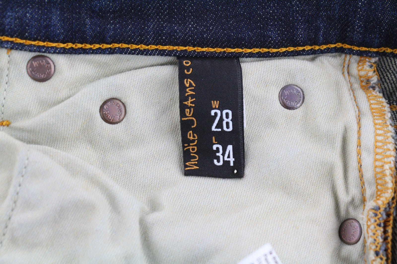 NUDIE JEANS Tube Kelly Men's W28/L34 Midnight Blue Wash Slim Fit Zip Fly Denim