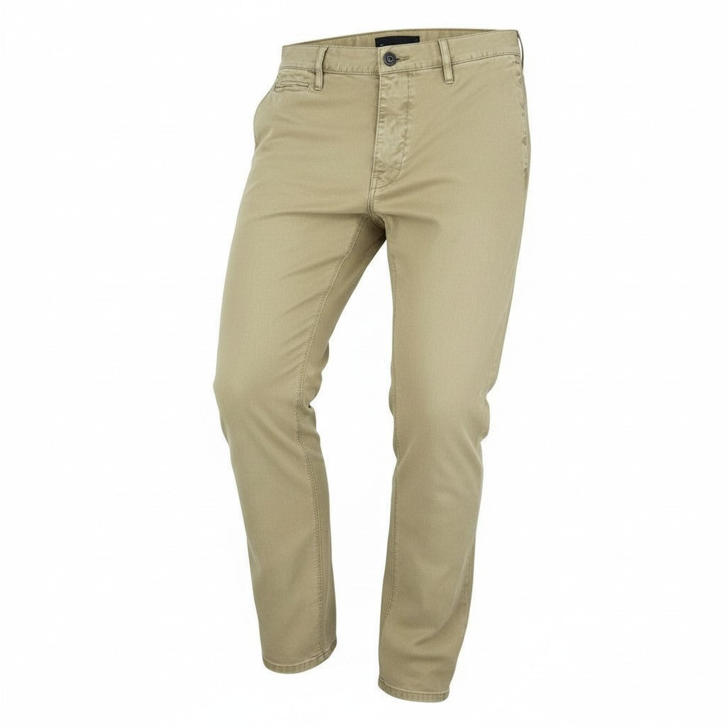 NUDIE JEANS Khaki Regular Men's W28/L32 Mid Beige Logo Chino Buttoned Pockets