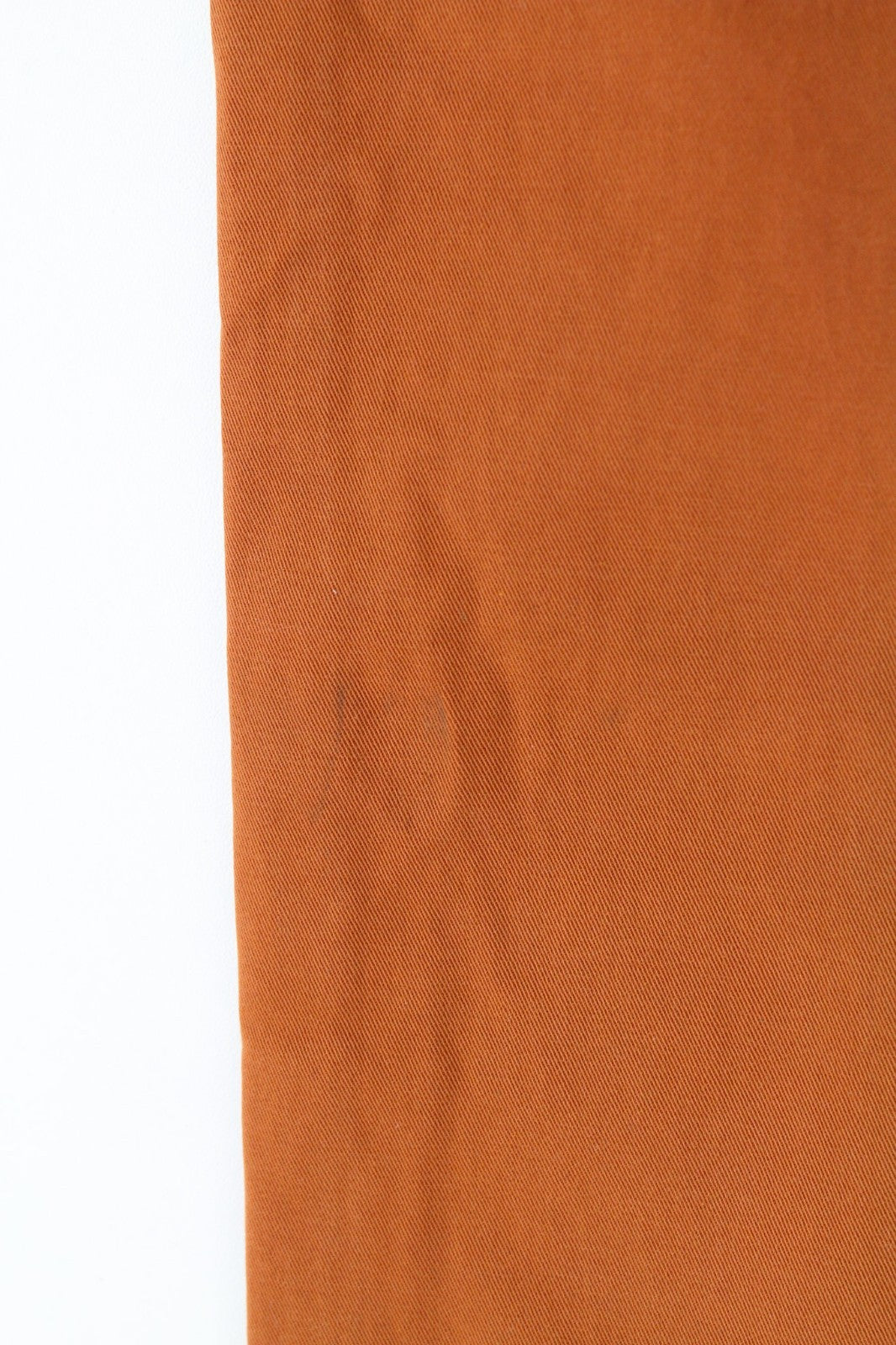 NUDIE JEANS Khaki Slim Men's W33/L32 Warm Orange Organic Chino Zip Fly Logo