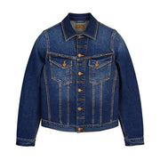 NUDIE JEANS Perry Men's Jacket XS Organic Excellent Blue Washed Denim Button